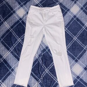 Sol Woman’s White High Rise Crop Jeans